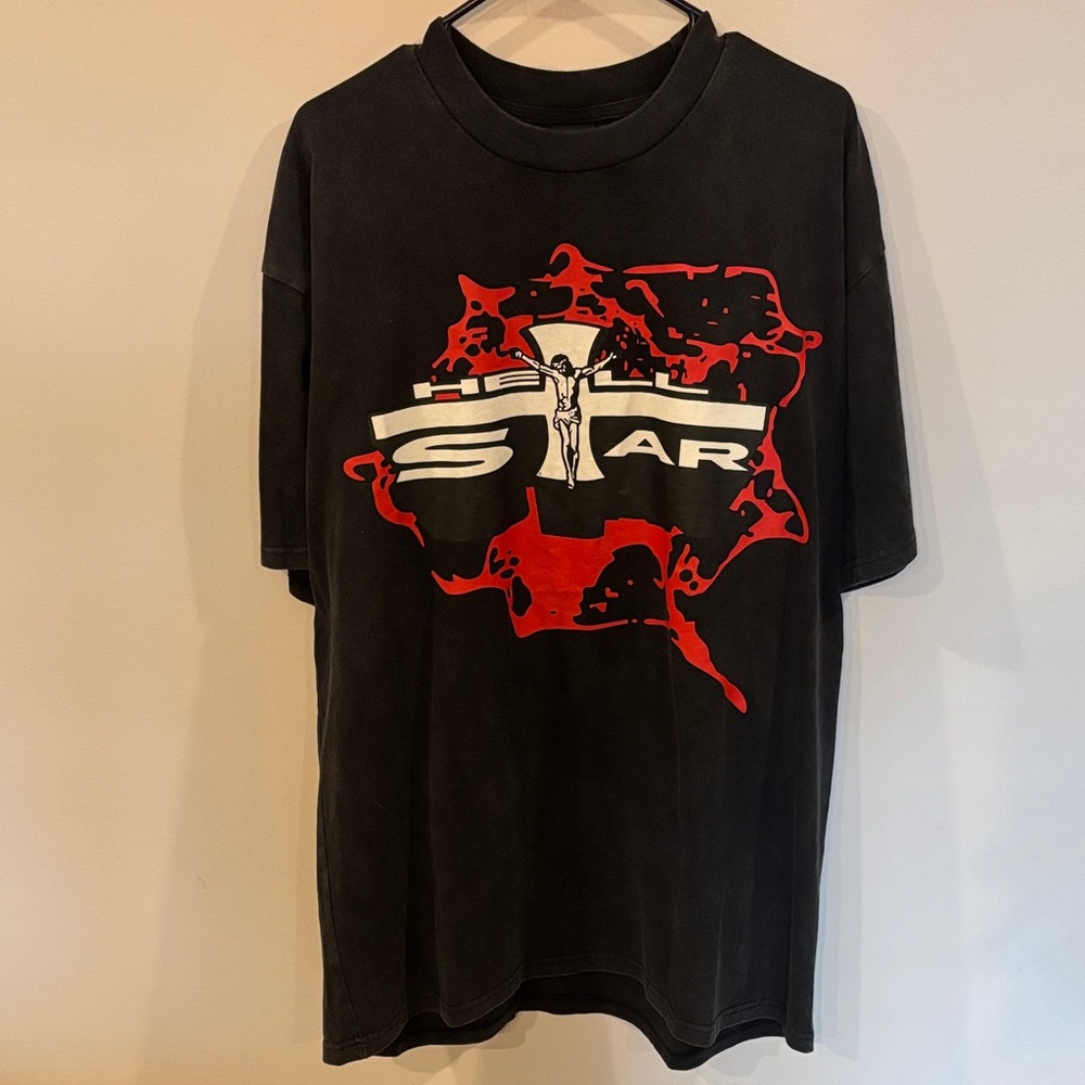 Hellstar Black and Red Cross Graphic Tee NWT Men's XL